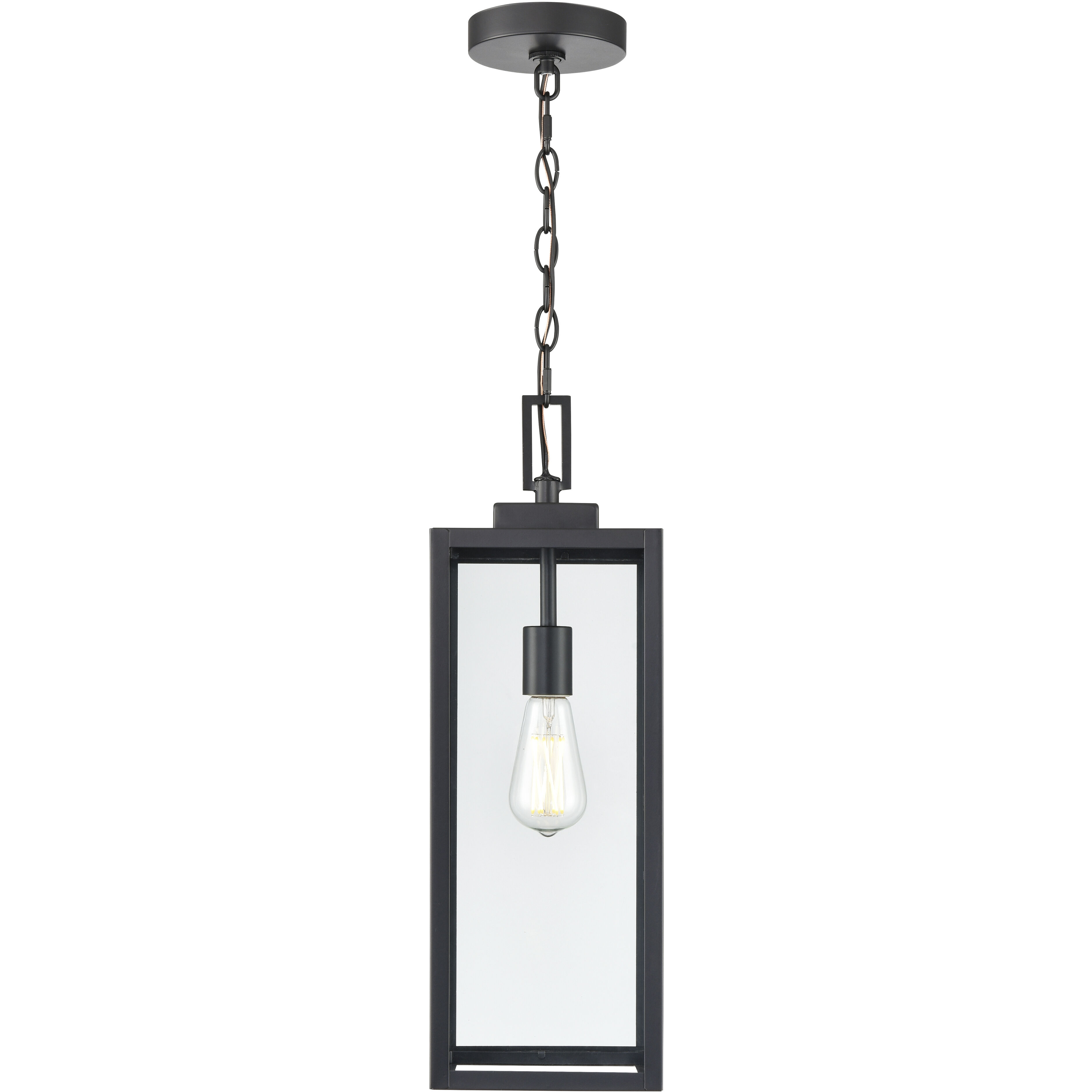Atless 1 Light 7 inch Powder Coated Black Outdoor Hanging Pendant